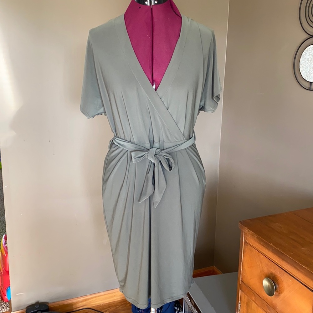 ASOS Green Belted Dress